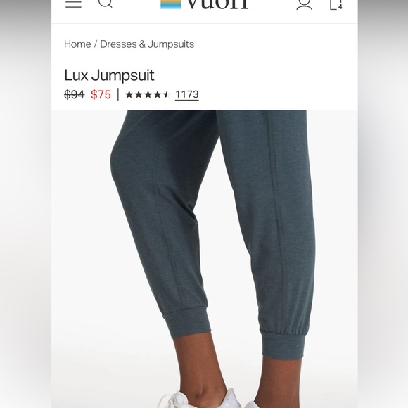 Vuori Lux Jumpsuit sz S
Color: Stone Heather - Picture 6 of 11